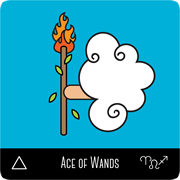 kokeshi tarot ace of wands