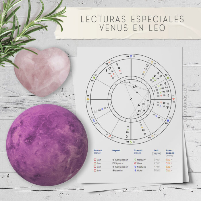 Lecturas Astrológicas Carta Natal Venus en Leo
